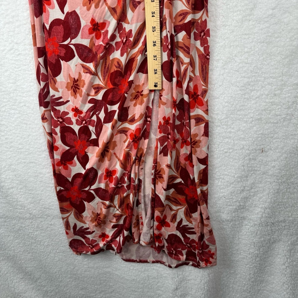 Free People Mimi Tropical Floral Dress High Slit Open Back Maxi Large - Picture 5 of 16
